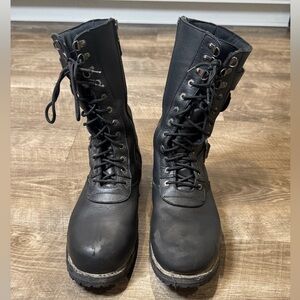 Xelement X19409 Men's Size 10 Black Leather Motorcycle Boots Performance